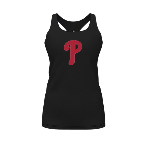 [FT0TRBBK-FYS-LOGO2] Decker Racerback Tank Top (Female Youth S, Black, Logo 2)