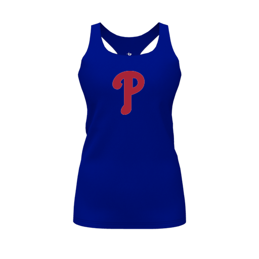 [FT0TRBRY-FYS-LOGO2] Decker Racerback Tank Top (Female Youth S, Royal, Logo 2)