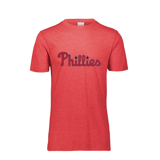 [FTSCUBRD-YS-LOGO3] Decker Youth Tri-Blend T-Shirt - Short Sleeve (Youth S, Red, Logo 3)