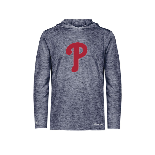 [FOLHCGNV-AS-LOGO2] Decker Men's Charge Hoodie (Adult S, Navy, Logo 2)