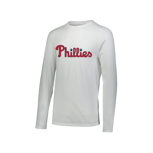 [FTLCUBWH-AXS-LOGO3] Decker Men's Tri-Blend T-Shirt - Long Sleeve (Adult XS, White, Logo 3)