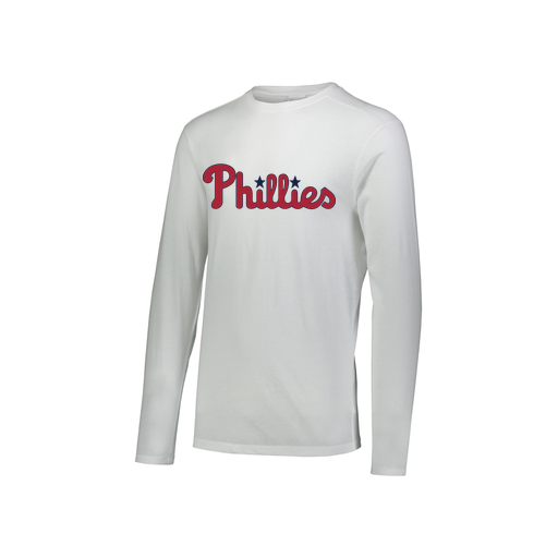 [FTLCUBWH-YS-LOGO3] Decker Youth Tri-Blend T-Shirt - Long Sleeve (Youth S, White, Logo 3)