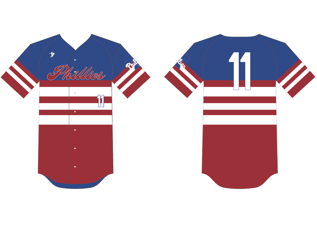 South Bay Phillies - Striped Full Button Jersey