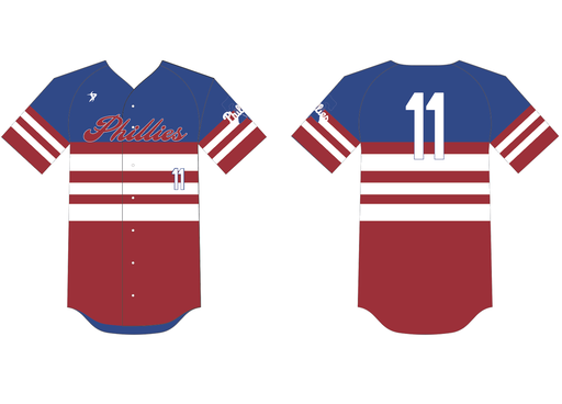 South Bay Phillies - Striped Full Button Jersey